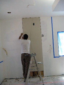 drywall with marking for a-c